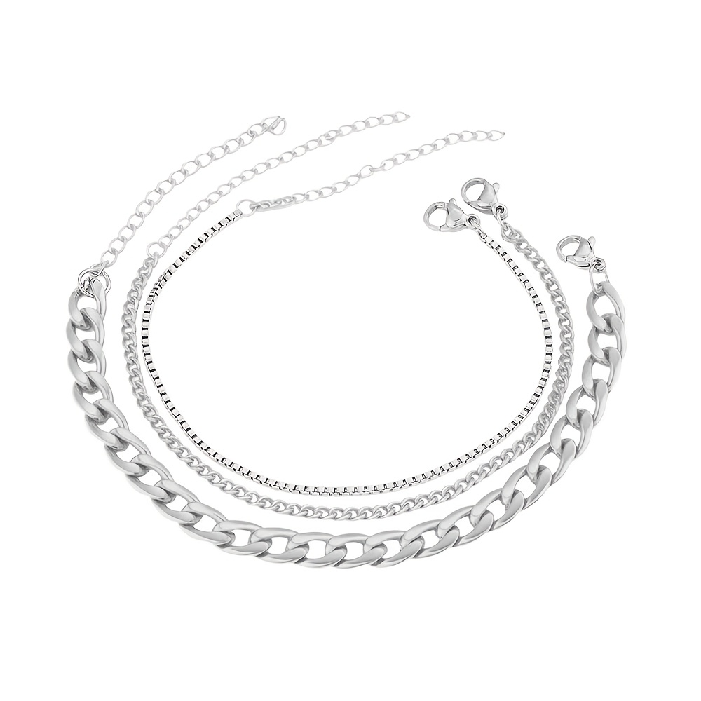 3pcs Elegant Retro Stackable Bracelet Set for Women